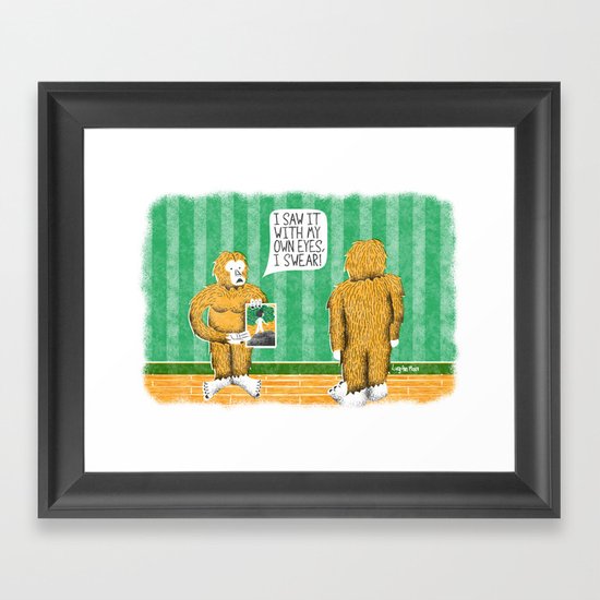Human Sasquatch Framed Art Print
