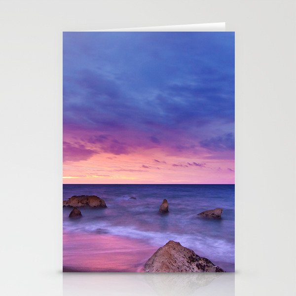 Purple Ocean Stationery Cards