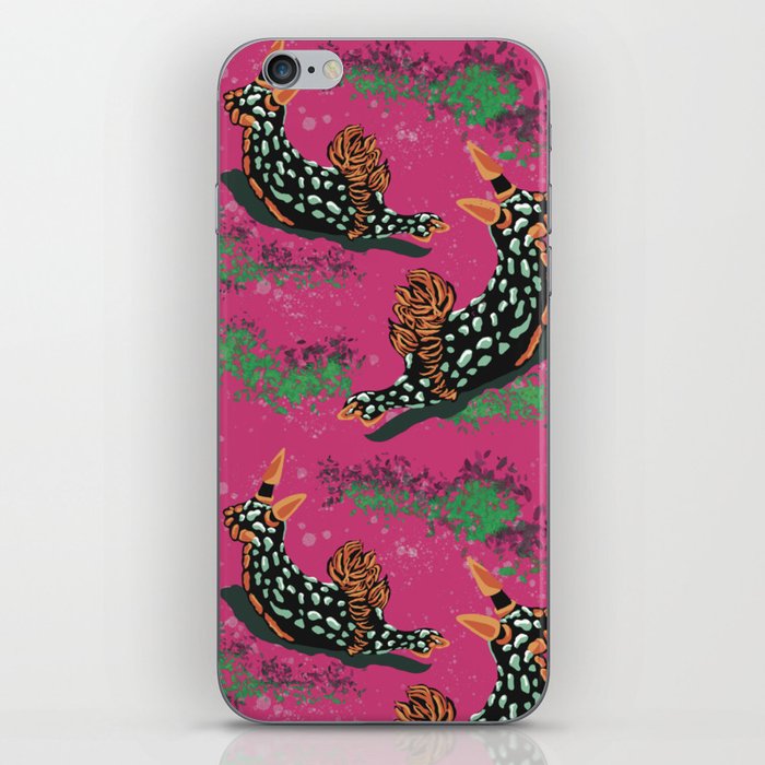 Sea Slug Nudis Pink iPhone Skin