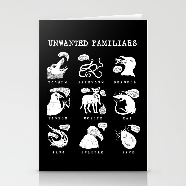 Unwanted Familiars Stationery Cards