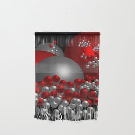 3D in red, white and black -10- Wall Hanging