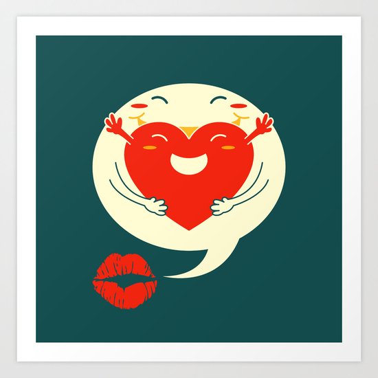 say u love me Art Print