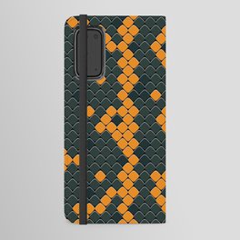 Orange Snake Print Android Wallet Case