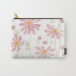 Pink Lemonade Watercolour Daisies Carry-All Pouch | Daisies, Daisy, Home Decor, Botanical, Pretty, Floral, Fairy Floss, Painting, Flora, Hand Painted 