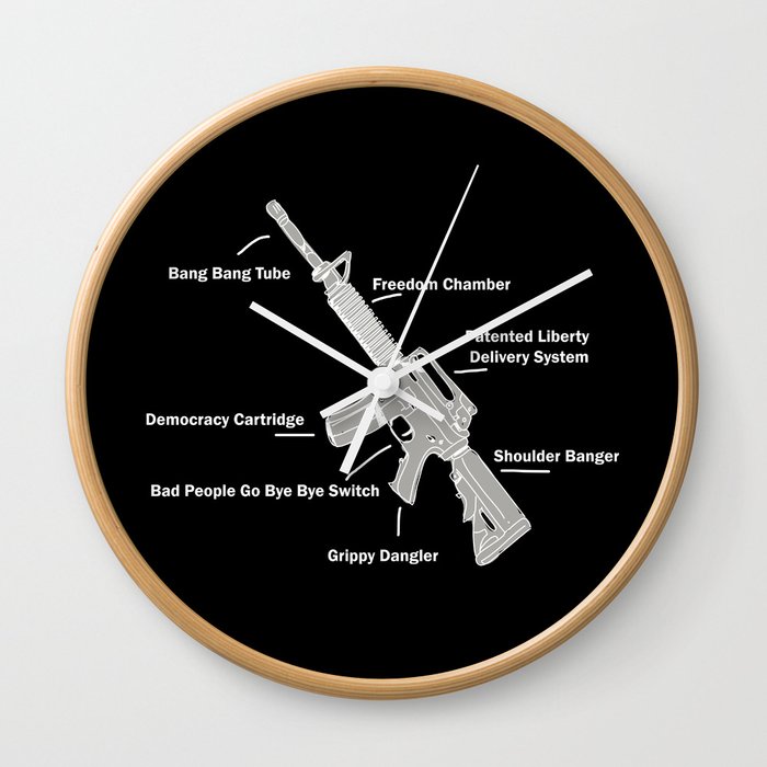 Anatomy of a Gun – Humor – Rifle Wall Clock
