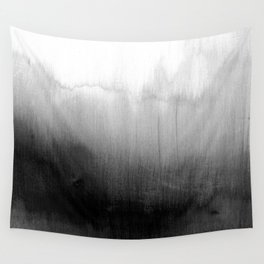 Modern Black and White Watercolor Gradient Wall Tapestry