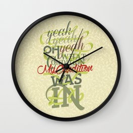 Just Dropped In Wall Clock | Movies & TV, Graphic Design, Music, Typography 