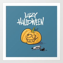 Lazy Halloween Art Print