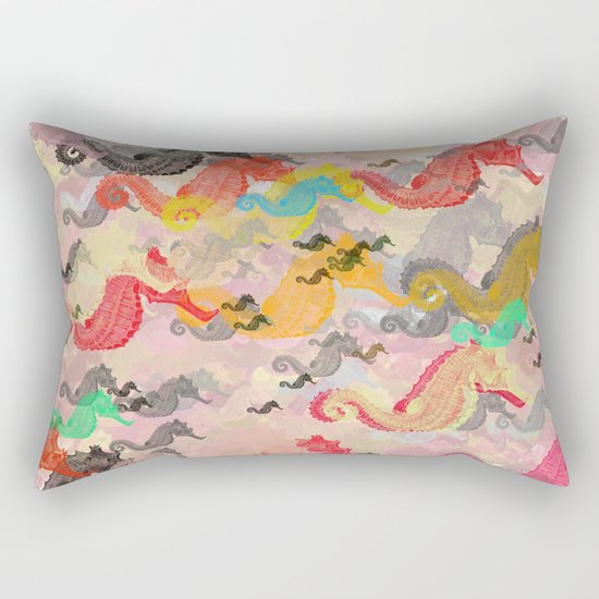 Seahorses Rectangular Pillow