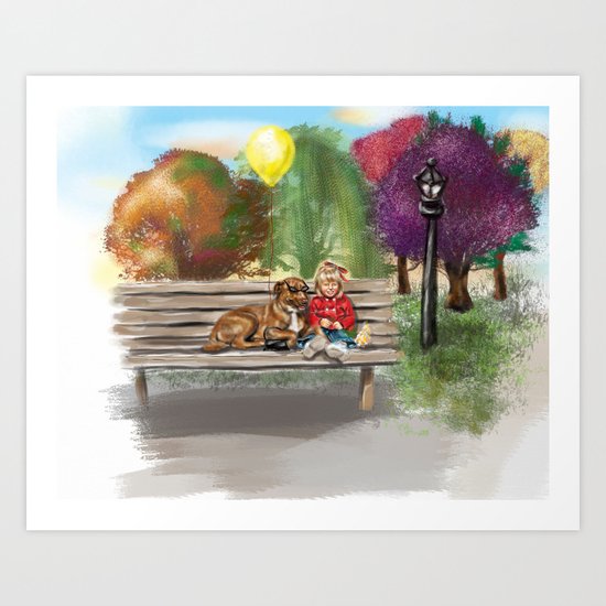 Out Shopping Art Print