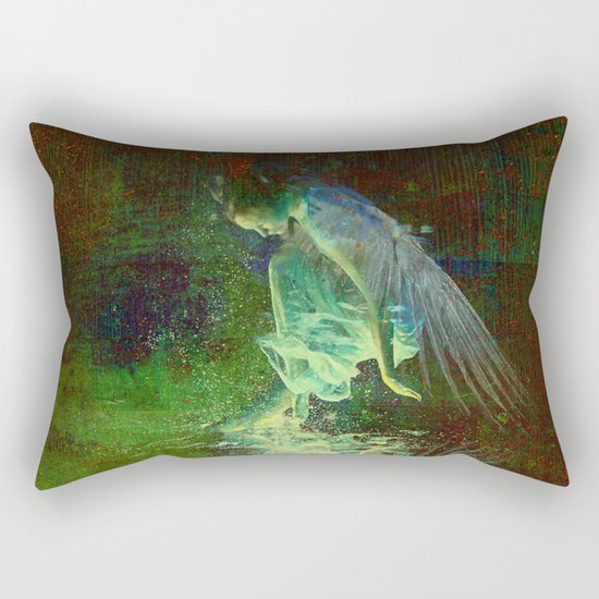The reflection of the angel Rectangular Pillow