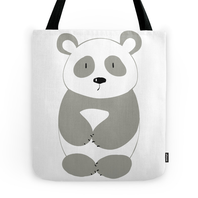 Panda Bear Tote Bag by casualforyou