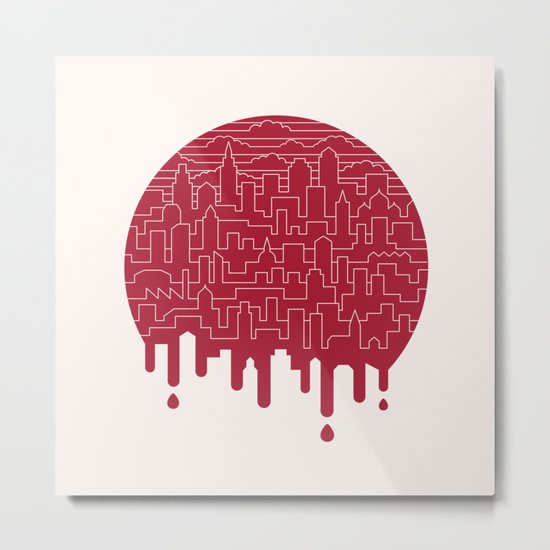 Painted Red Metal Print