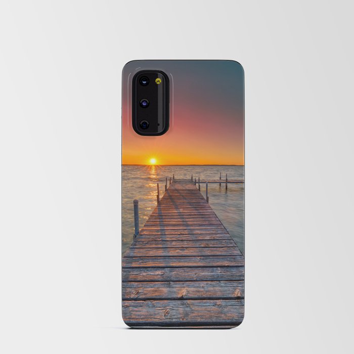 Orange Lake Sunset, Dock  Android Card Case
