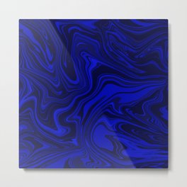 Aquamarine blue liquid art Metal Print