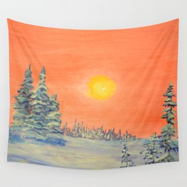 Winter Trees Wall Tapestry