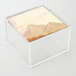 Soft pastel mountains Acrylic Box