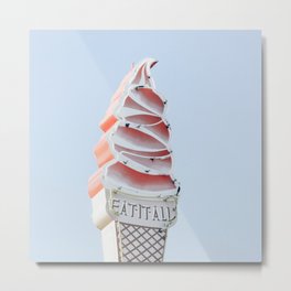 Ice cream eat neon Metal Print | Sky, Orange, Neon, Glace, Graphic, Photo, Enseigne, Top, Shop, Best 