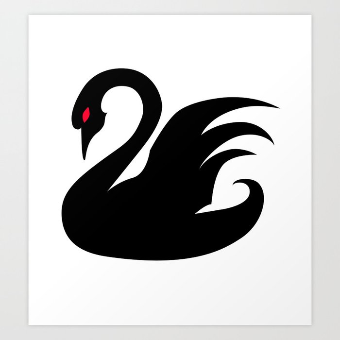 aktivt segment Disciplinære Evil black Swan Art Print by purpleswiss | Society6