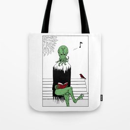 Mad Cosmic Bookworm Tote Bag