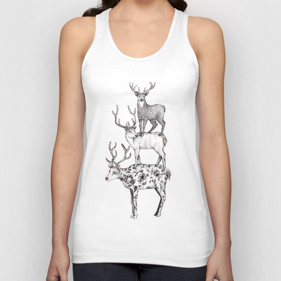 A pile of stags Unisex Tank Top