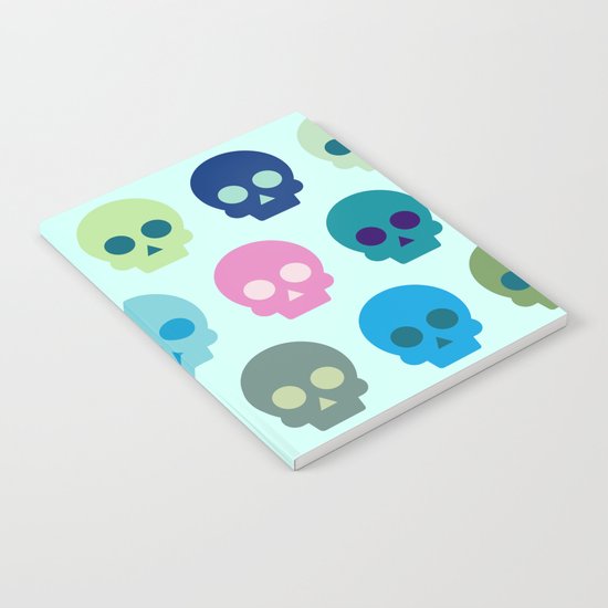 Colorful Skull Cute Pattern Notebook
