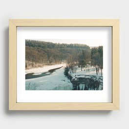 New York Winter Scene Recessed Framed Print