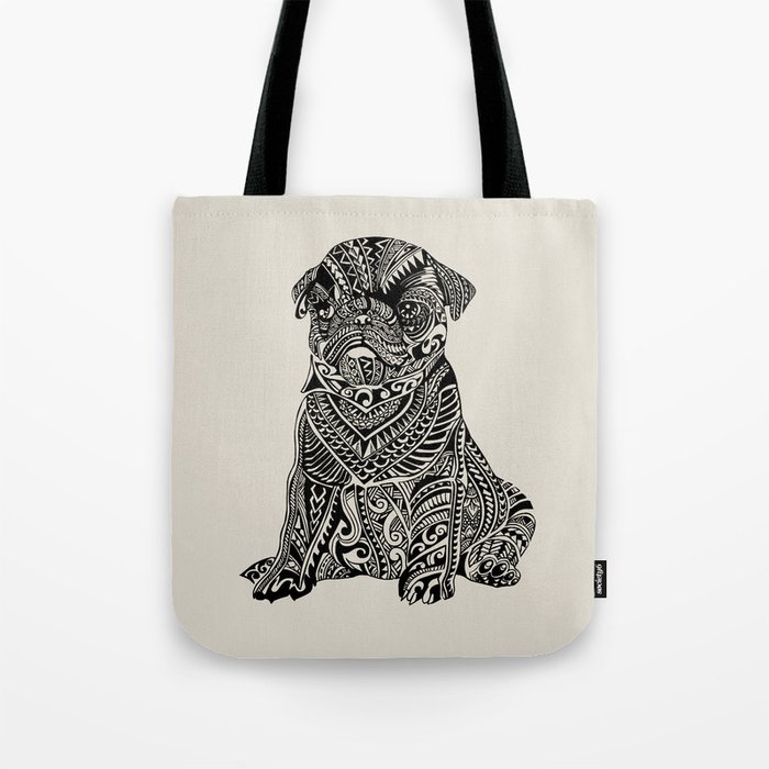 Polynesian Baby Pug Tote Bag by Huebucket | Society6