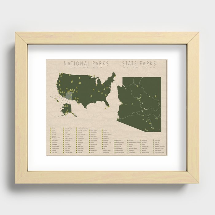 US National Parks - Arizona Recessed Framed Print