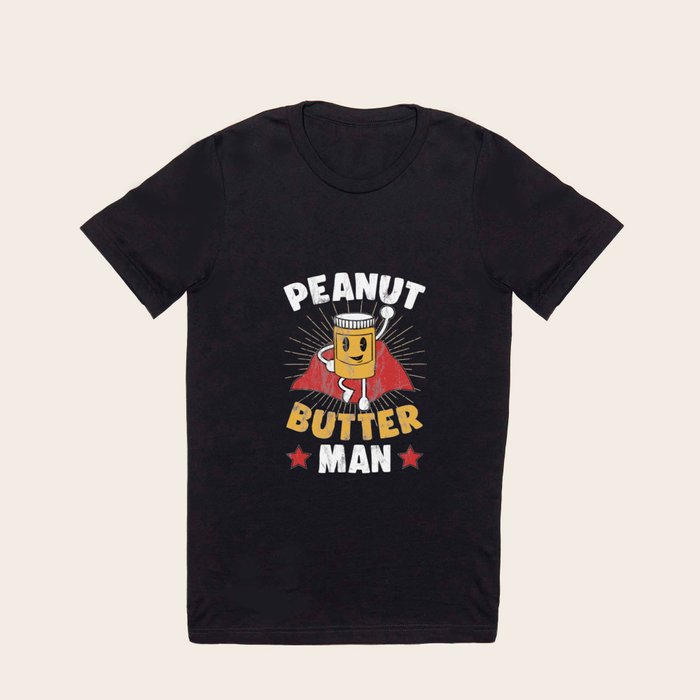 Peanut Butter Man Hero Superhero Cape Save T Shirt by Noirty