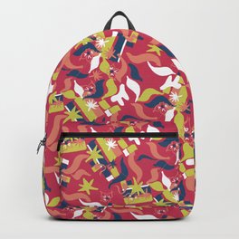 Red Abstract Paintery Artwork Backpack