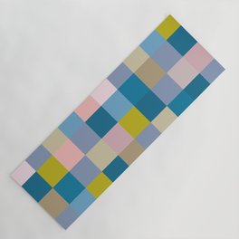 Patchwork in Blue  Yoga Mat