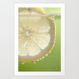 Bubbly Lemon - Lime Green Art Print