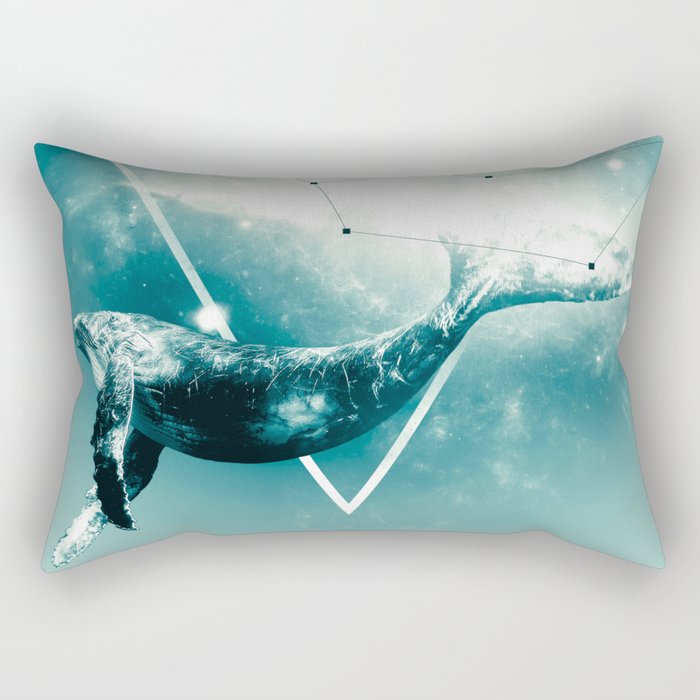 The Whale - Blu Rectangular Pillow