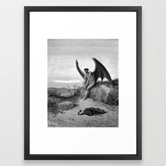 Lucifer, the fallen angel - Gustave Dore Framed Art Print ...
