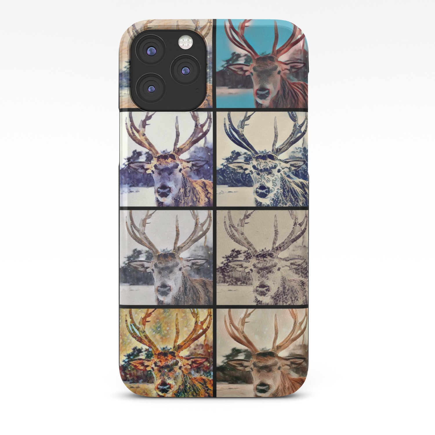 Stag Head Pop Art Abstract Deer Design Iphone Case By Printpix