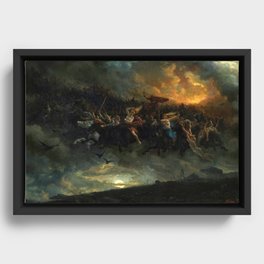 The Wild Hunt Of Odin, 1872 by Peter Nicolai Arbo Framed Canvas
