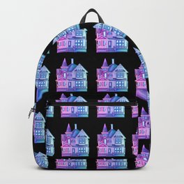 Feminine Purple Blue Gradient Victorian Dollhouse Backpack