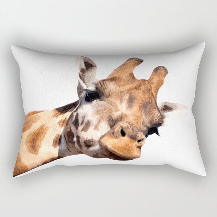 Giraffe portrait Rectangular Pillow