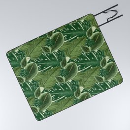 Tropical leafs Picnic Blanket