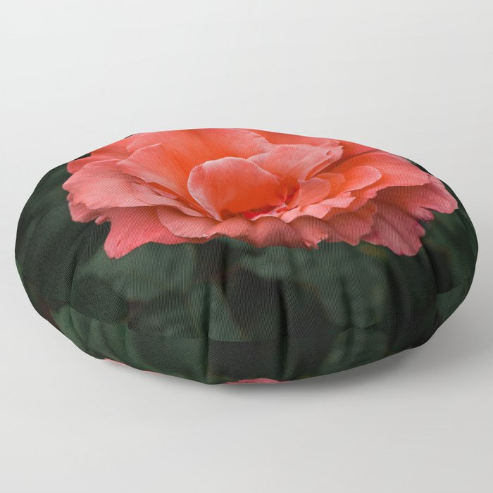 Touch of Class hybrid orange rose is blooming Floor Pillow