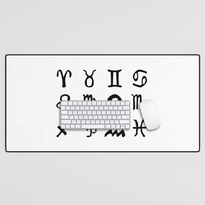 Sun Sign SIlhouettes Desk Mat