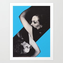 Joan Crawford - Double personality Diva - Collage Artwork Woman Art Print