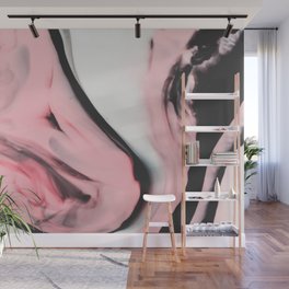 Modern pink marble and black Wall Mural