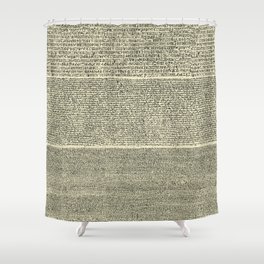 The Rosetta Stone // Parchment Shower Curtain