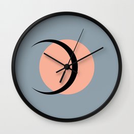 Full / Crescent Moon Abstract IV Wall Clock