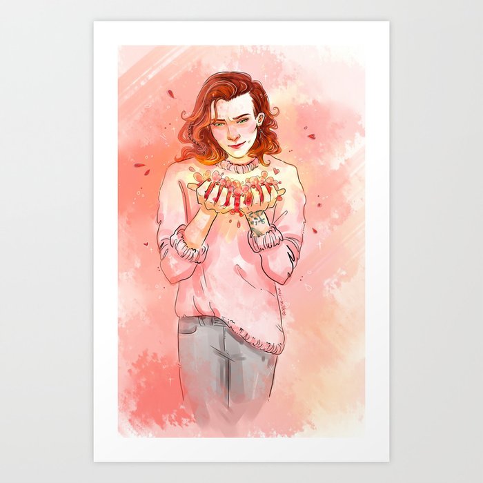 Pink Witch Harry Art Print