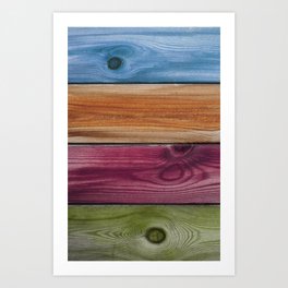 Wooden Rainbow Art Print