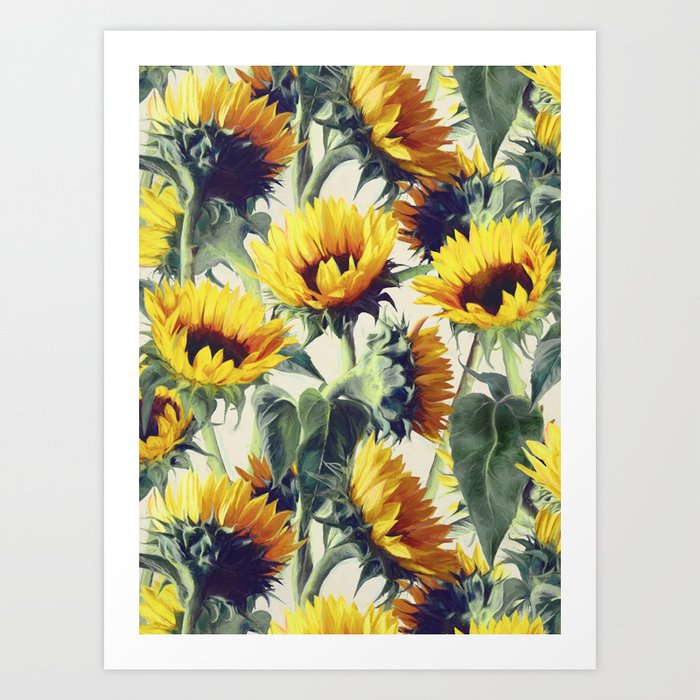 Sunflowers Forever Art Print
