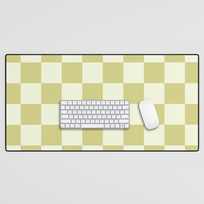 Sage Green Checkerboard Desk Mat